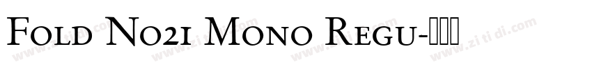 Fold No21 Mono Regu字体转换